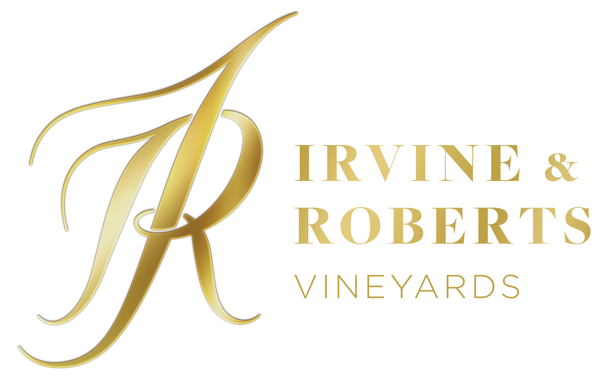 Irvine & Roberts Vineyards logo in gold